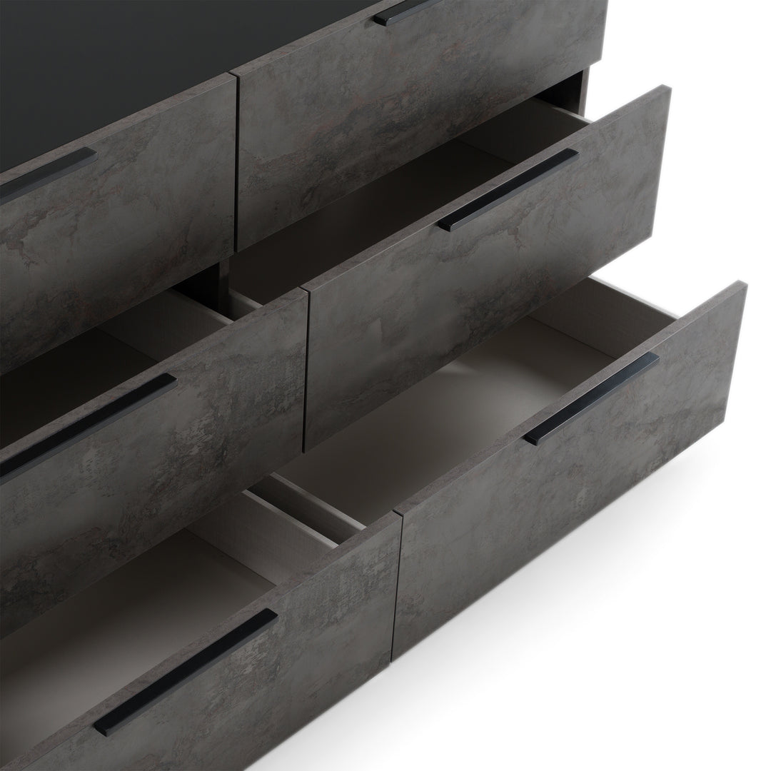 Ferrara - Modern Volcano Oxide Grey Dresser