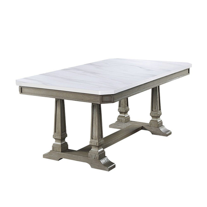 Zumala - Dining Table - Marble Top & Weathered Oak