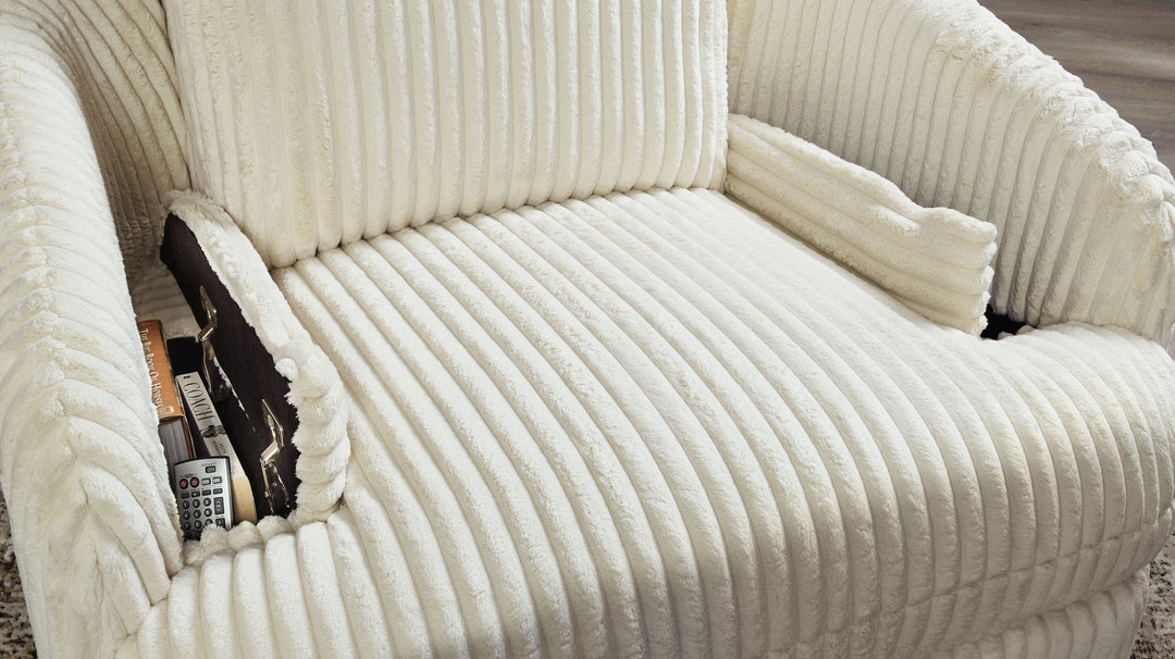 Tie-Breaker - Swivel Glider Recliner - Ivory