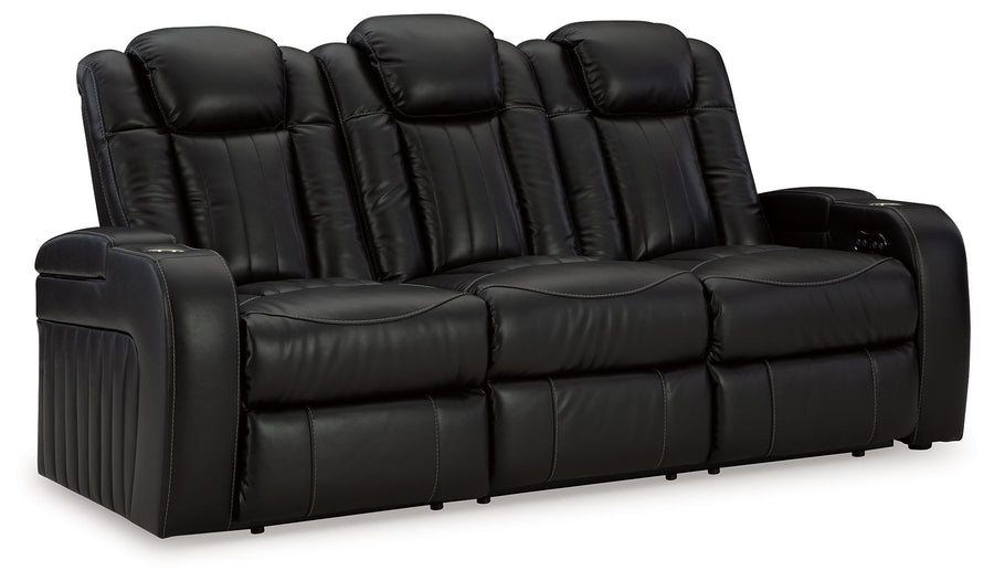 Caveman Den - Power Reclining Sofa With Adj Headrest - Midnight