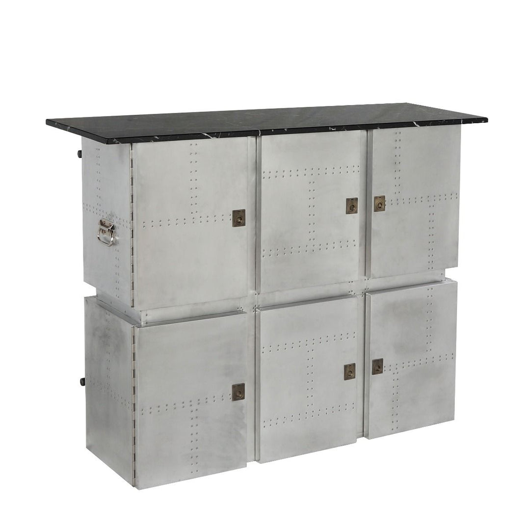 Brancaster - Bar Table With Marble Top - Marble Top & Aluminum