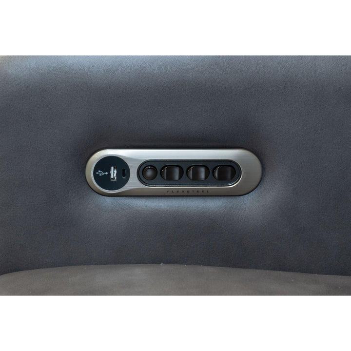 Wyatt Leather Power Recliner with Power Headrest &amp; Lumbar