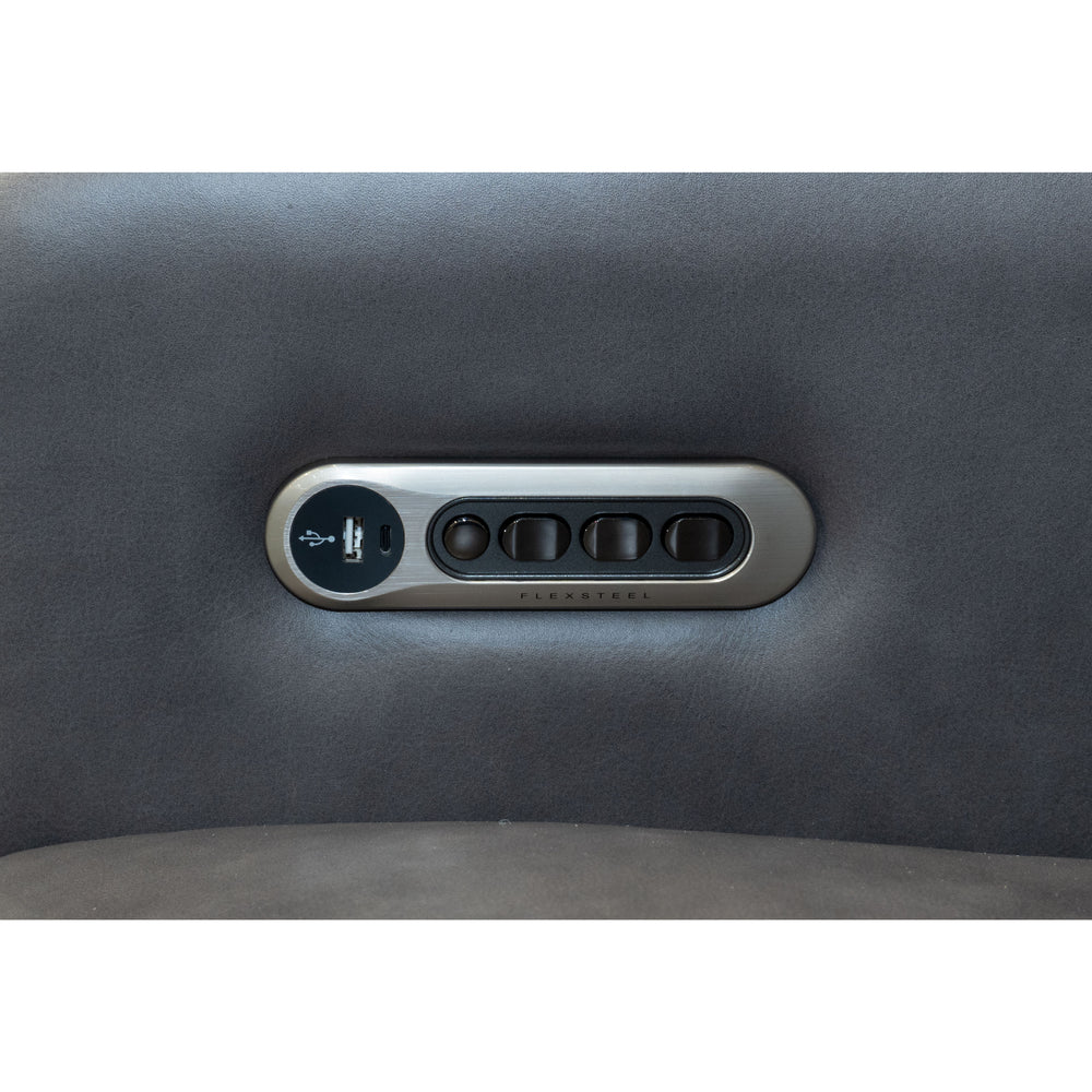 Wyatt Leather Power Recliner with Power Headrest & Lumbar