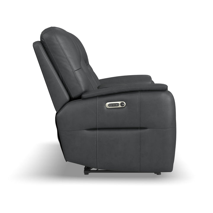 Wilson Power Reclining Loveseat With Console And Power Headrests Thunder