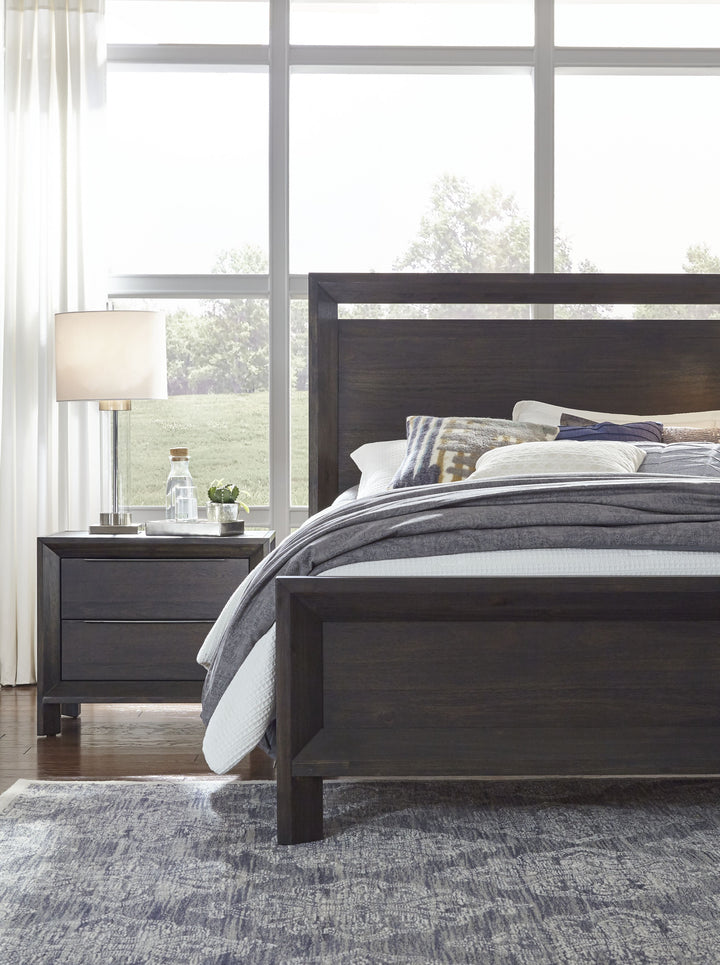 Modus Furniture 3Ju5H6 Chloe Wood Panel Bed In Basalt Grey