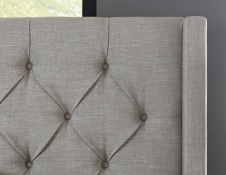 Modus Furniture 3Zfbl6Bh64 Verona Tufted Upholstered Headboard In Speckled Grey