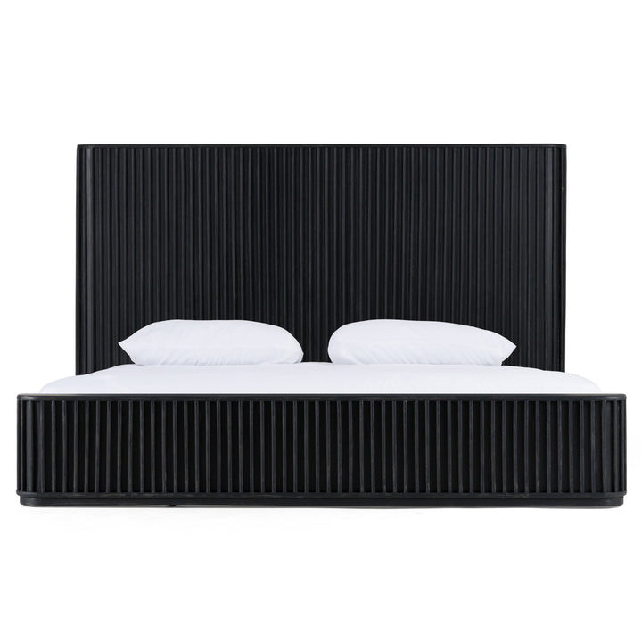 Fields - Modern Black Acacia Bed