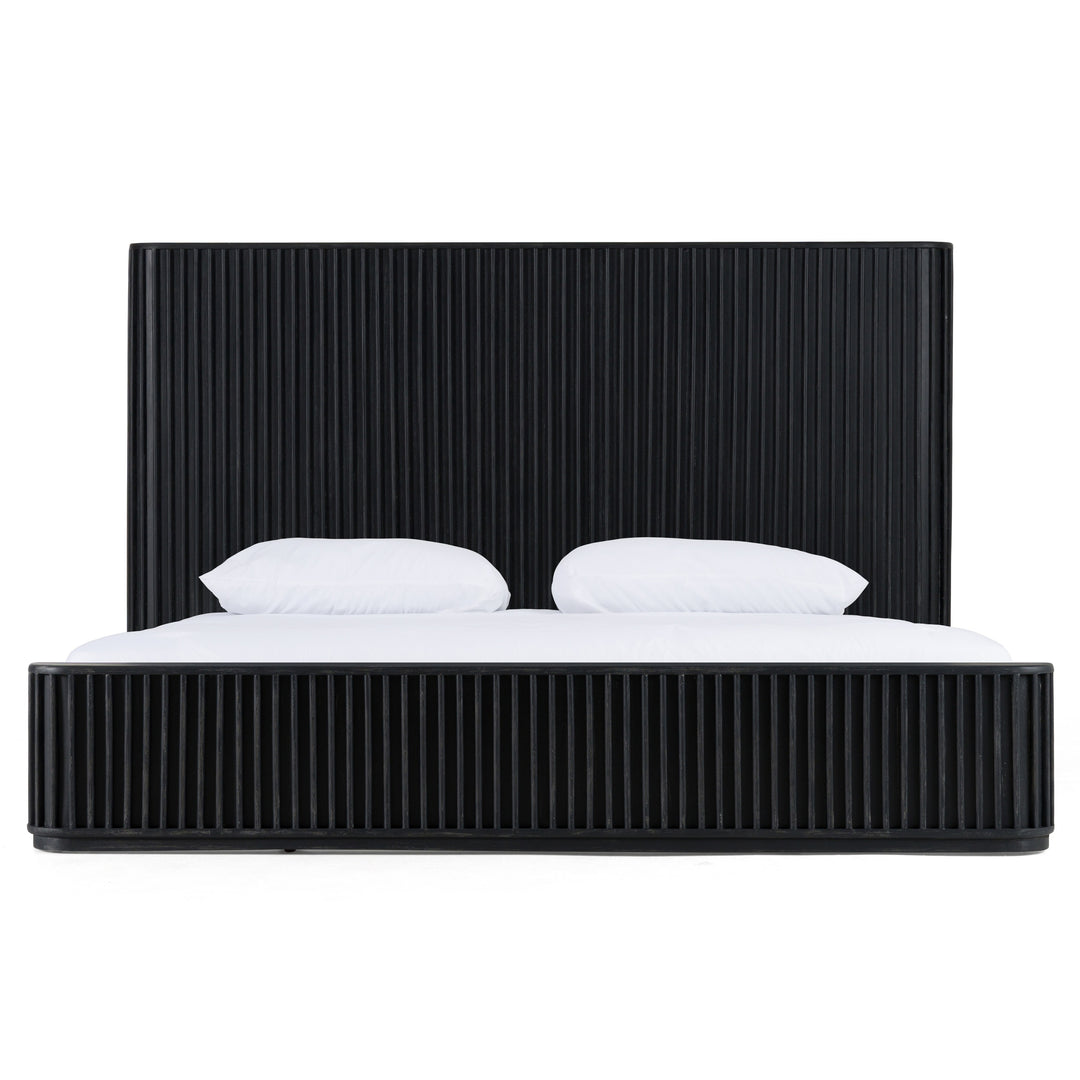 Fields - Modern Black Acacia Bed