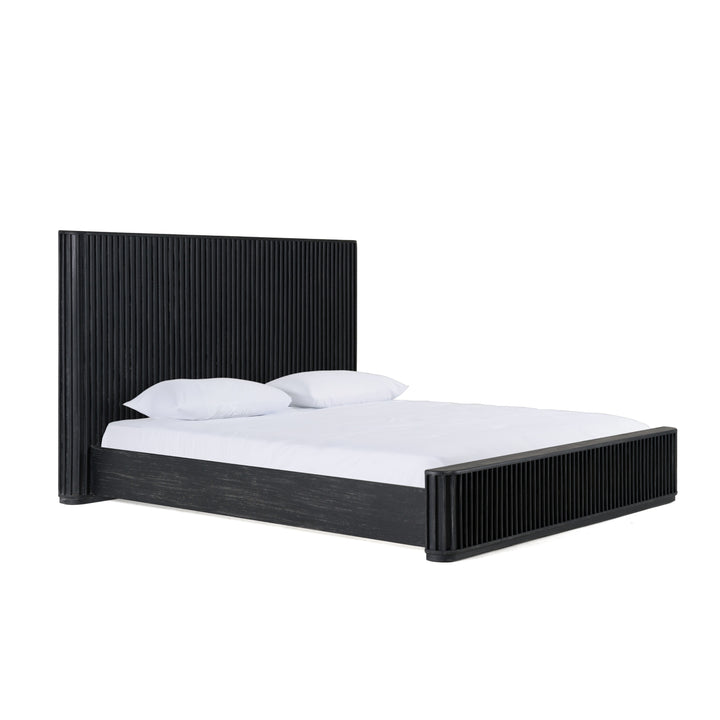 Fields - Modern Black Acacia Bed
