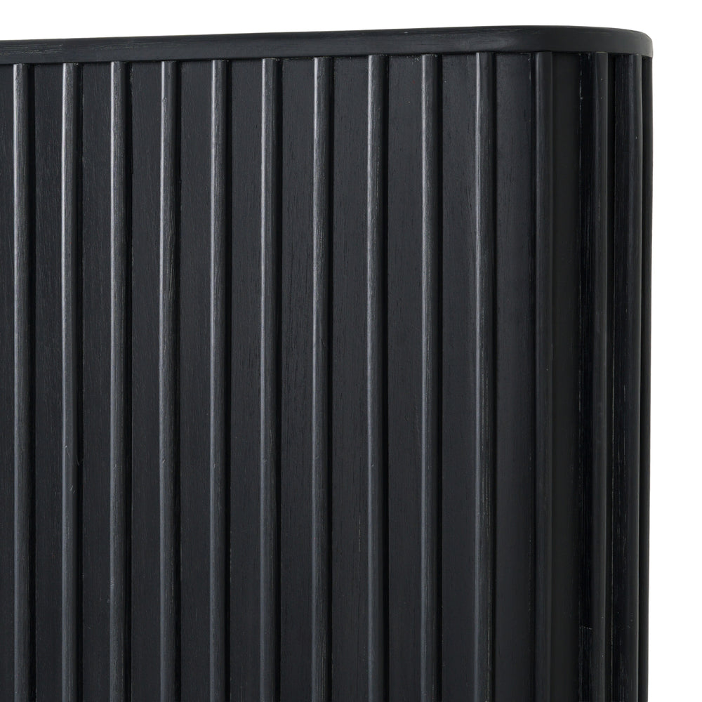 Fields - Modern Black Acacia Bed - View 4