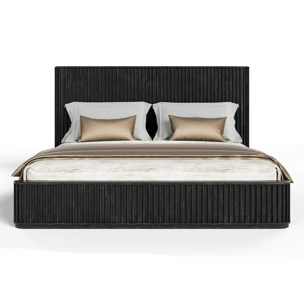 Fields - Modern Black Acacia Bed - View 8