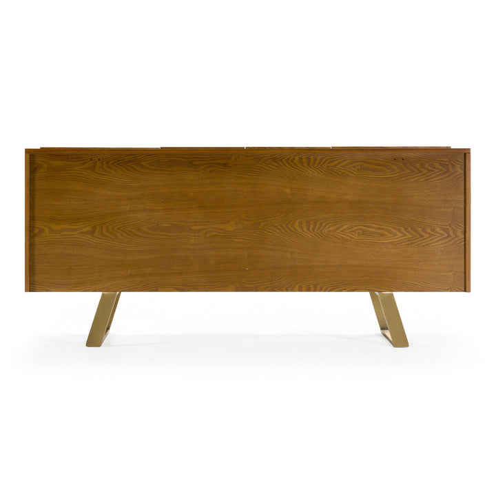 Finley Mid-Century Walnut &amp; Gold Buffet