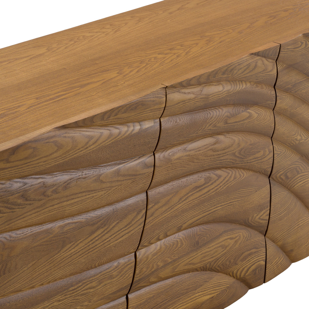 Finley Mid-Century Walnut & Gold Buffet