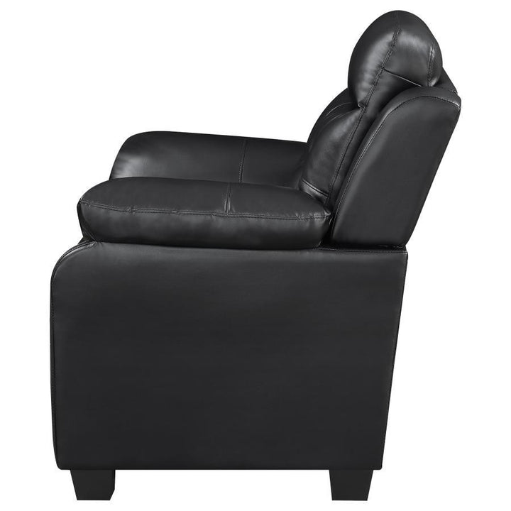 Finley - Upholstered Padded Arm Tufted Sofa - Black Stationary Sofa modern furniture Contempo Furniture