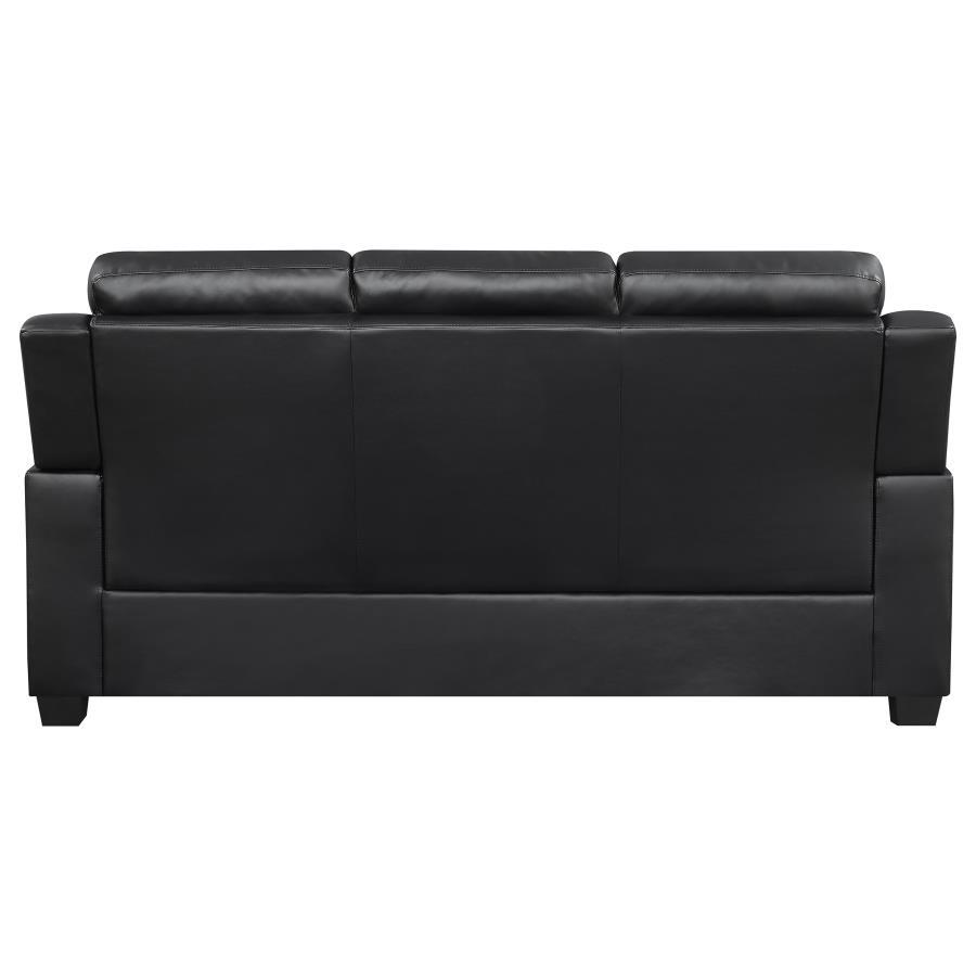 Finley - Upholstered Padded Arm Tufted Sofa - Black Stationary Sofa modern furniture Contempo Furniture