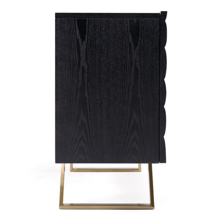 Finley Mid-Century Black & Gold Buffet