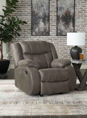 First Base Recliner - Dark Gray Rocker Chair modern furniture Contempo Furniture