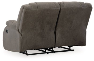 First Base Reclining Loveseat - Dark Gray Reclining Loveseat modern furniture Contempo Furniture