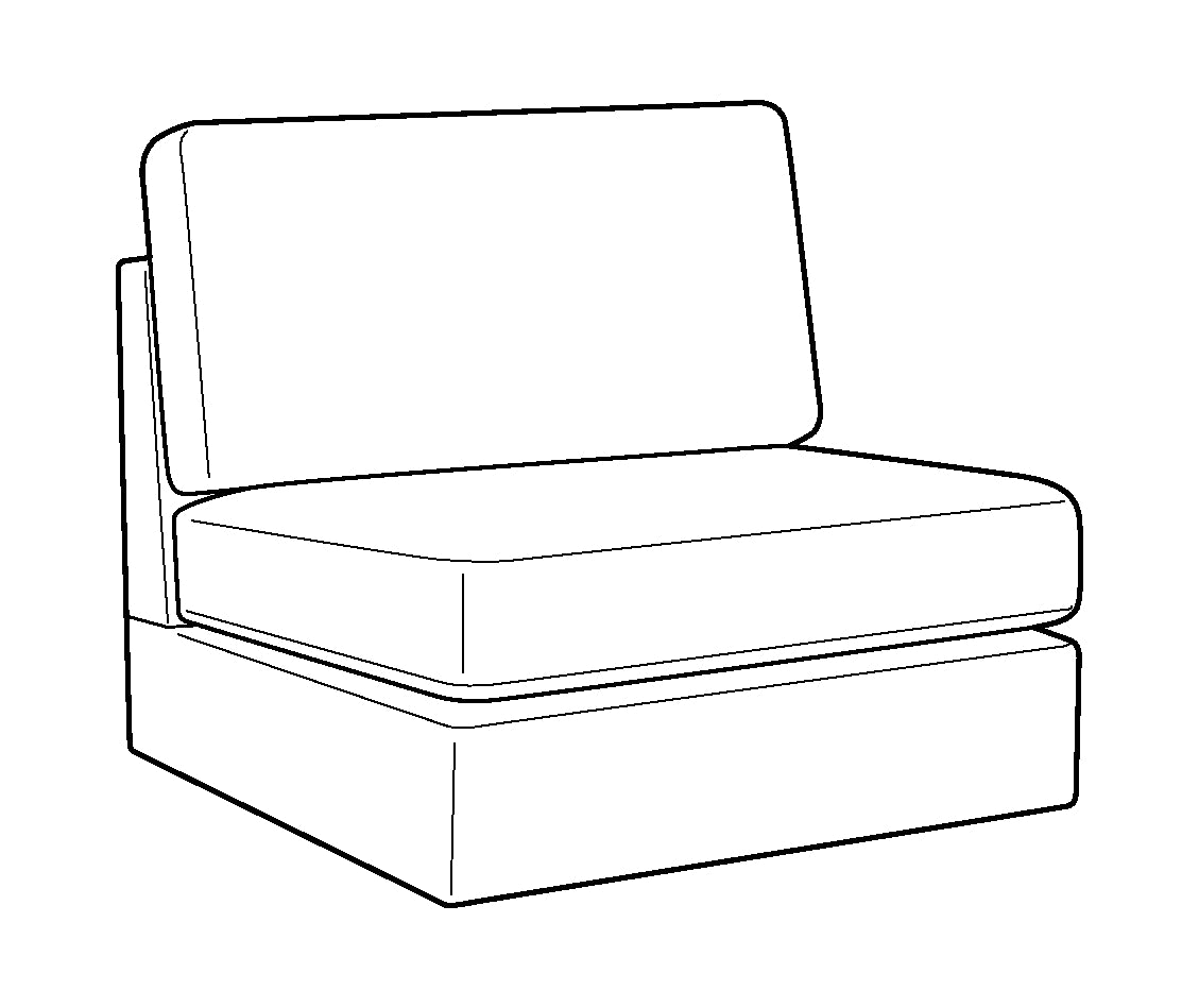 Luonto Flex Armless Chair Sleeper Module - Cot