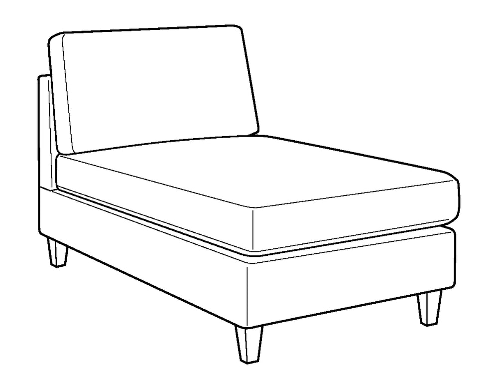 Luonto Flex Armless Chaise Module - Openable