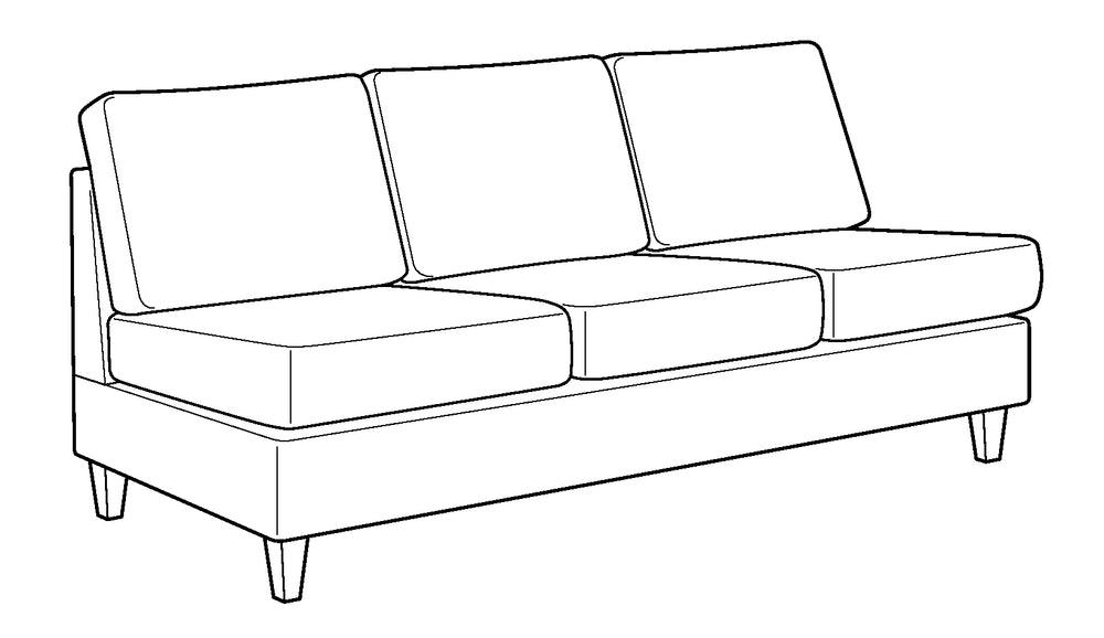 Luonto Flex Armless Sofa Module - Stationary