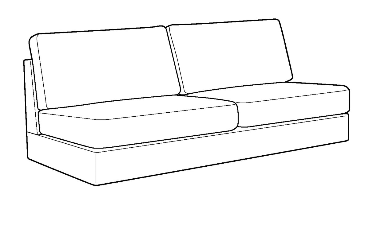 Luonto Flex Armless Sofa Sleeper Module - King