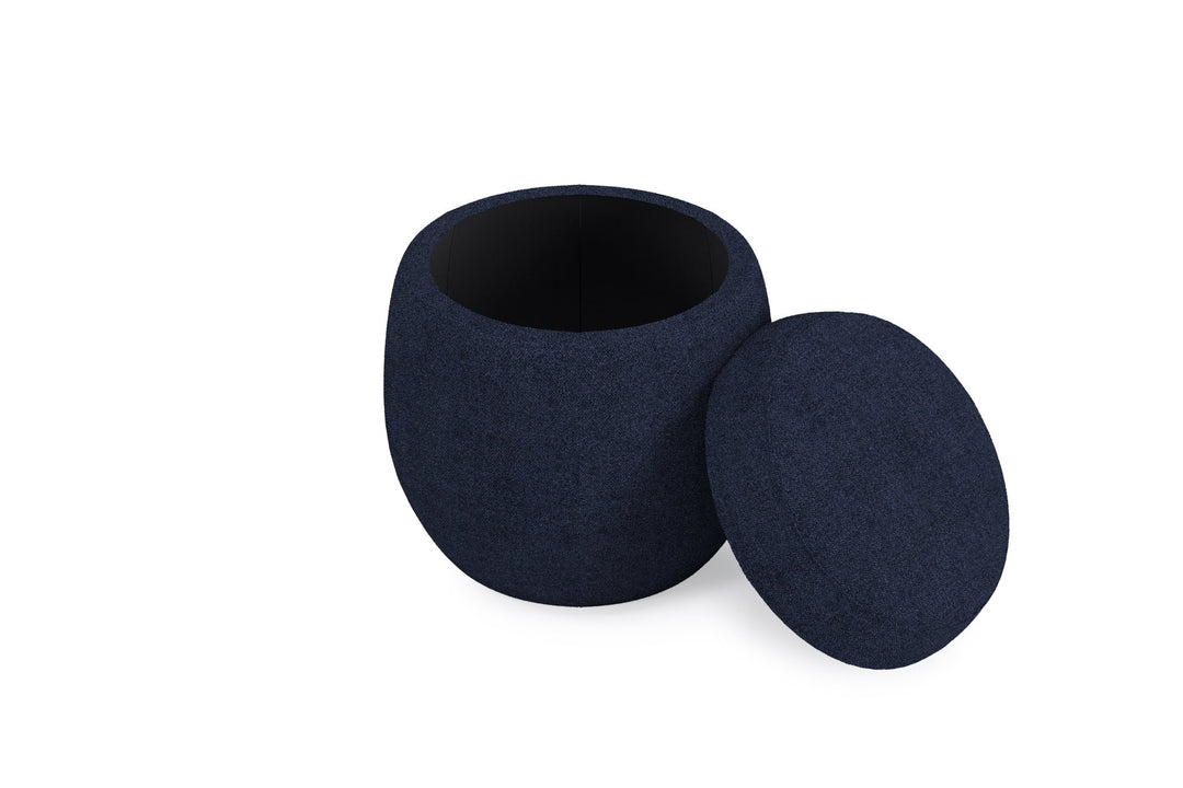 Flex Upholstered Ottoman in Blue Jeans Chenille Benches modern furniture Contempo Furniture