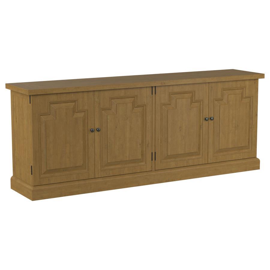 Florence - 4 Door Dining Sideboard Buffet Cabinet - Rustic Honey Buffets modern furniture Contempo Furniture