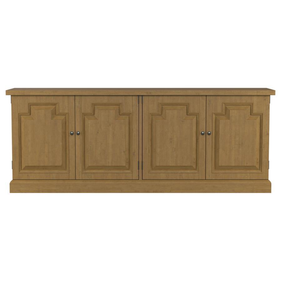 Florence - 4 Door Dining Sideboard Buffet Cabinet - Rustic Honey Buffets modern furniture Contempo Furniture