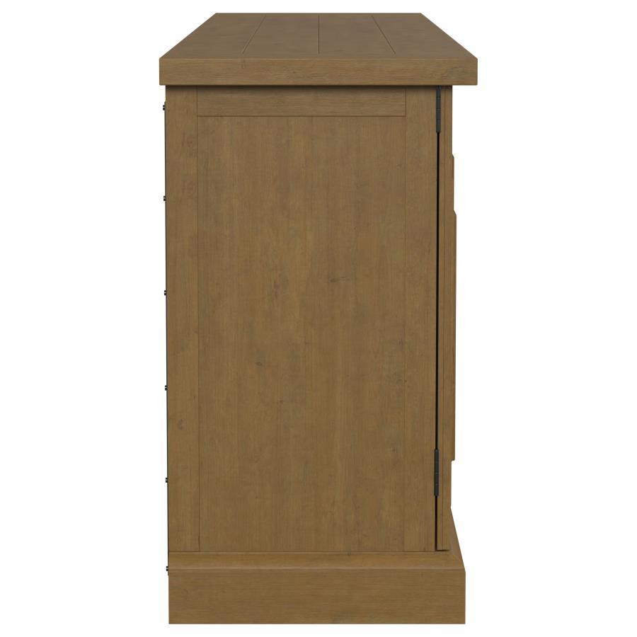 Florence - 4 Door Dining Sideboard Buffet Cabinet - Rustic Honey Buffets modern furniture Contempo Furniture
