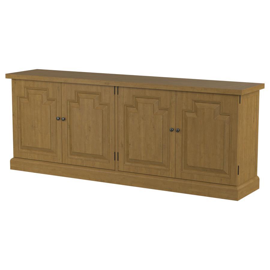 Florence - 4 Door Dining Sideboard Buffet Cabinet - Rustic Honey Buffets modern furniture Contempo Furniture