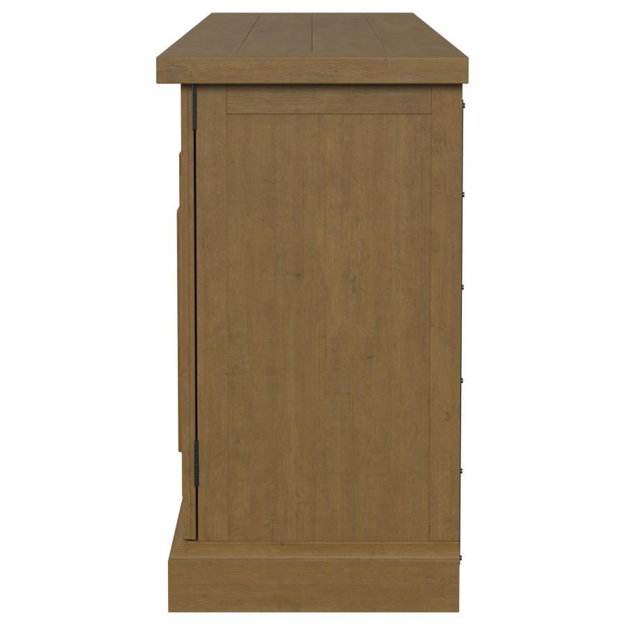 Florence - 4 Door Dining Sideboard Buffet Cabinet - Rustic Honey Buffets modern furniture Contempo Furniture