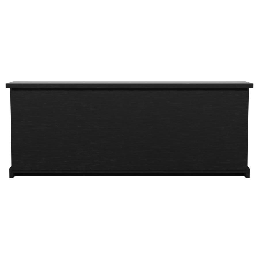 Florence - 4 Door Dining Sideboard Buffet - Distressed Black Buffets modern furniture Contempo Furniture
