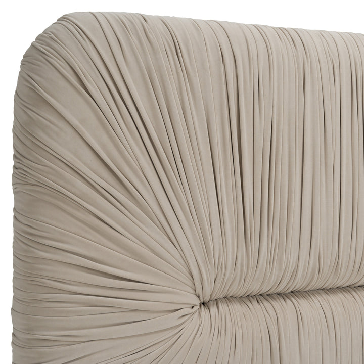 Florence - Modern Beige Velvet + Gold Bed