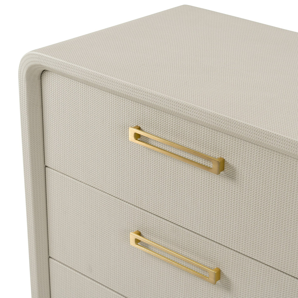 Florence - Modern Beige Leatherette + Gold Dresser - View 7