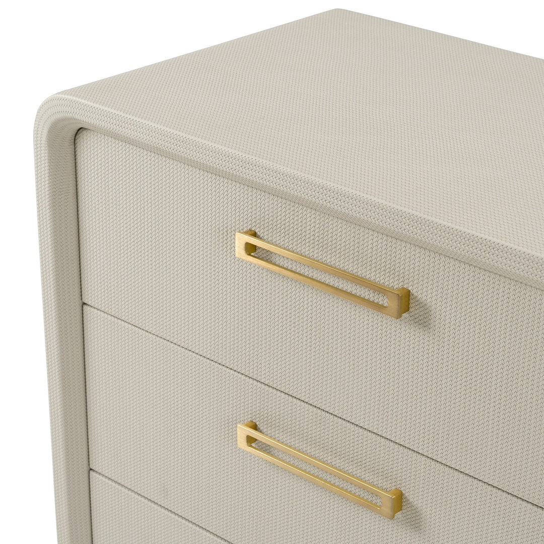 Florence - Modern Beige Leatherette + Gold Dresser