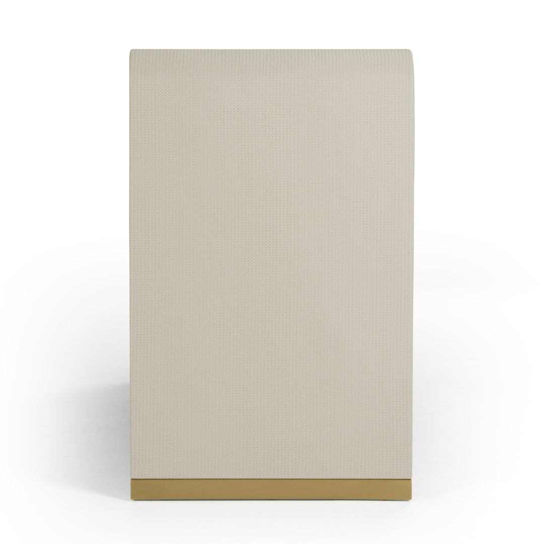 Florence - Modern Beige Leatherette  Gold Dresser