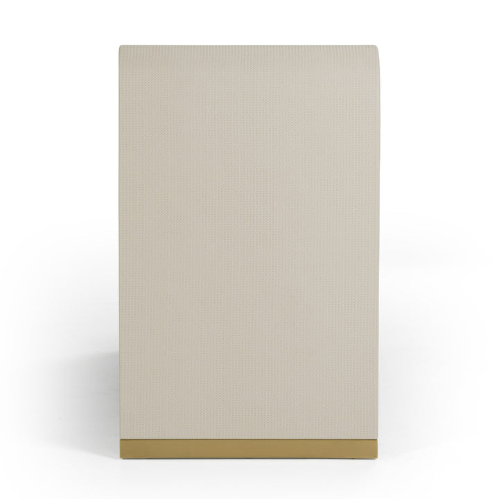 Florence - Modern Beige Leatherette + Gold Dresser