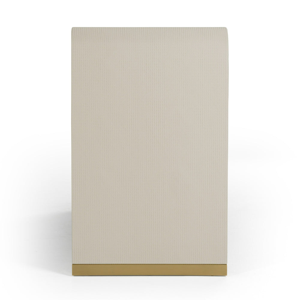 Florence - Modern Beige Leatherette + Gold Dresser - View 3