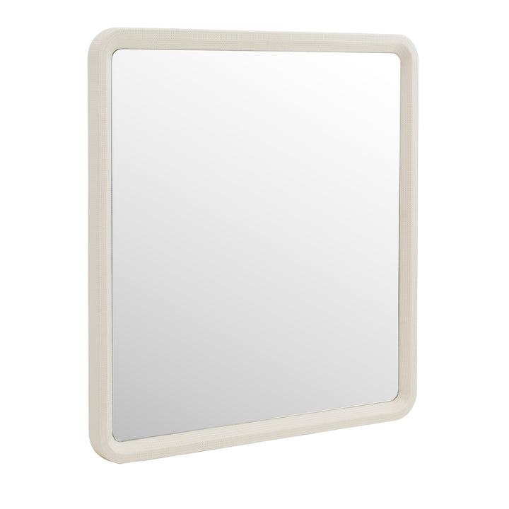 Florence - Modern Beige Leatherette Mirror