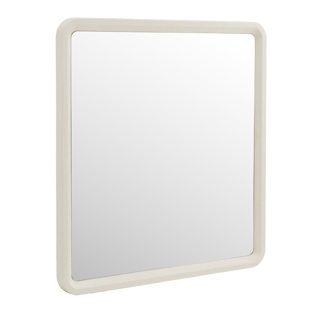 Florence - Modern Beige Leatherette Mirror
