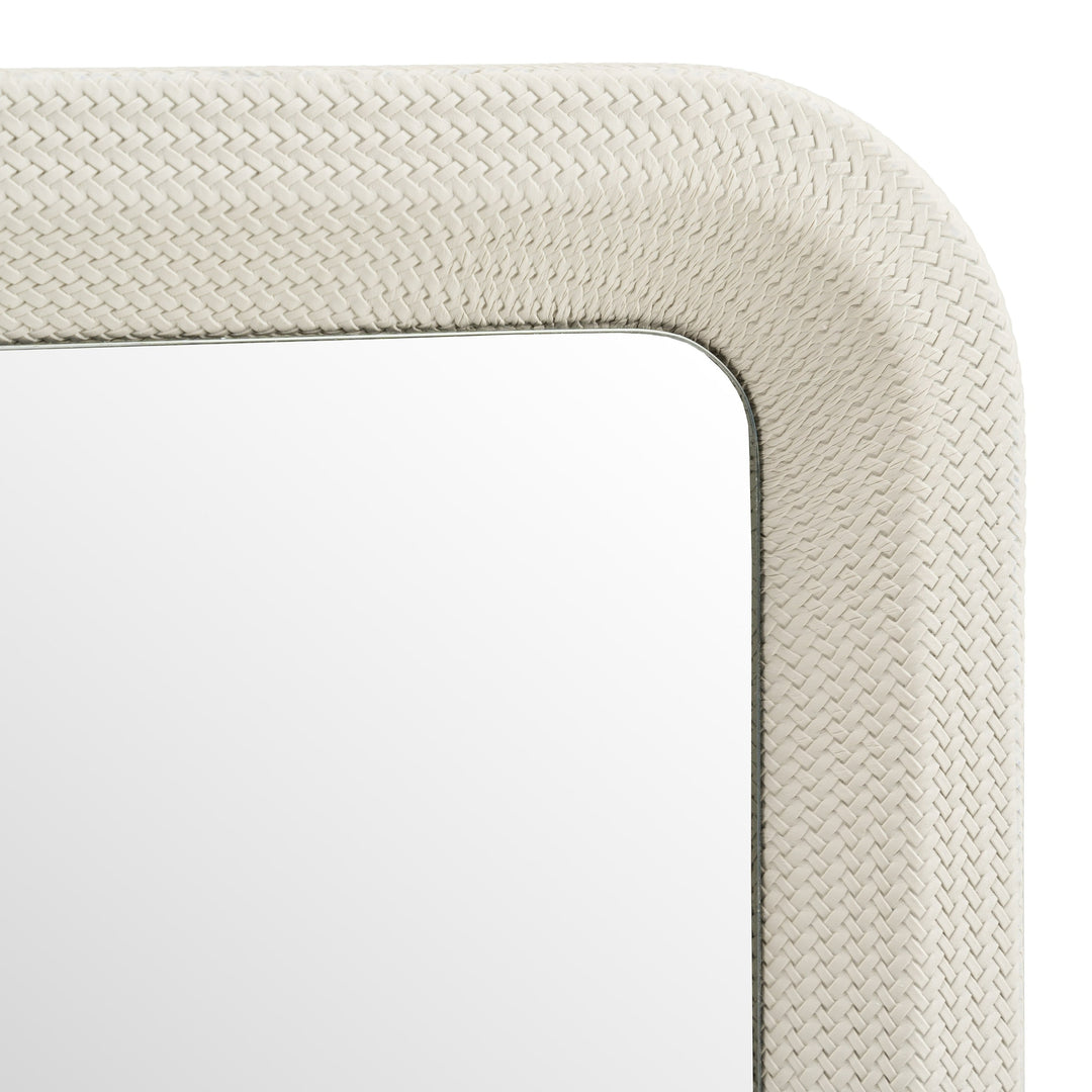 Florence - Modern Beige Leatherette Mirror