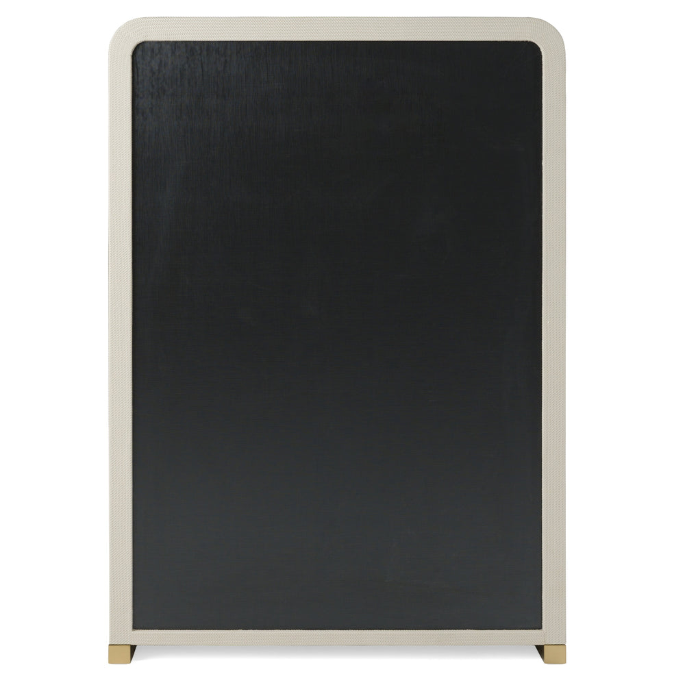 Florence - Modern Beige Leatherette + Gold Chest