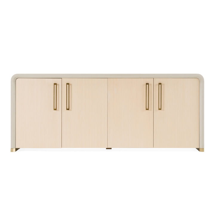 Florence - Modern Beige Leatherette + Gold Buffet