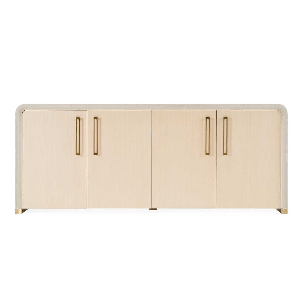 Florence - Modern Beige Leatherette + Gold Buffet