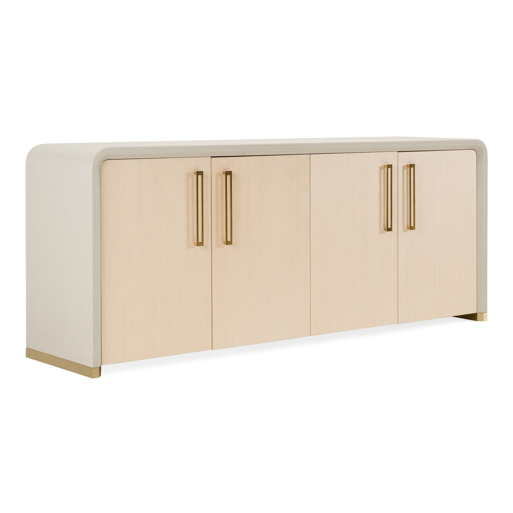 Florence - Modern Beige Leatherette + Gold Buffet