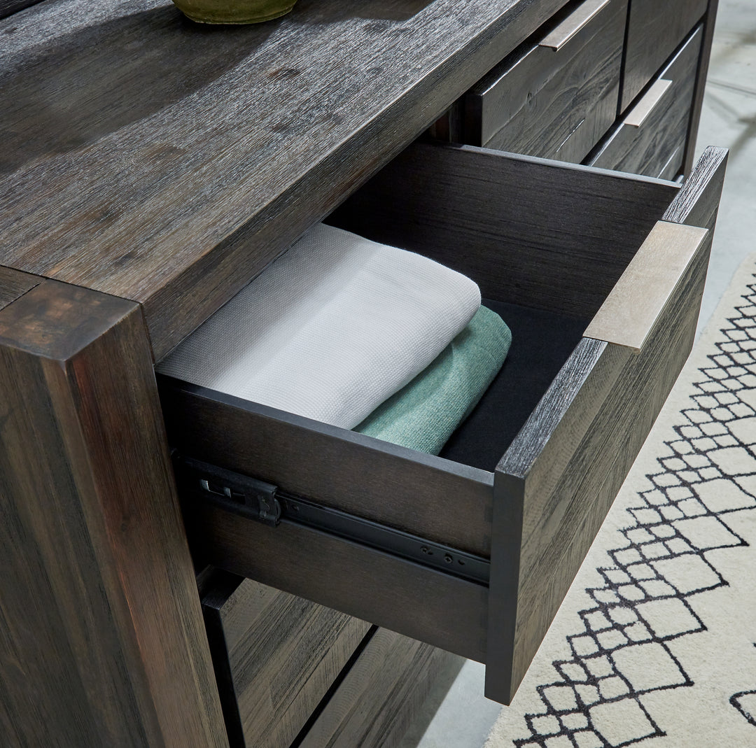 Modus Furniture 8Lf282A Savanna Seven Drawer Solid Wood Dresser In Coffee Bean 2024