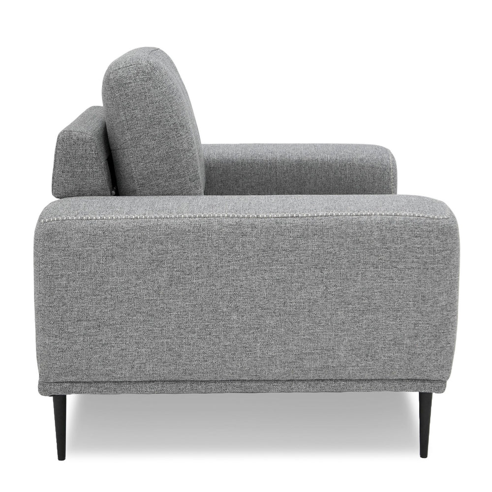Fonda - Modern Grey Fabric Chair - View 3