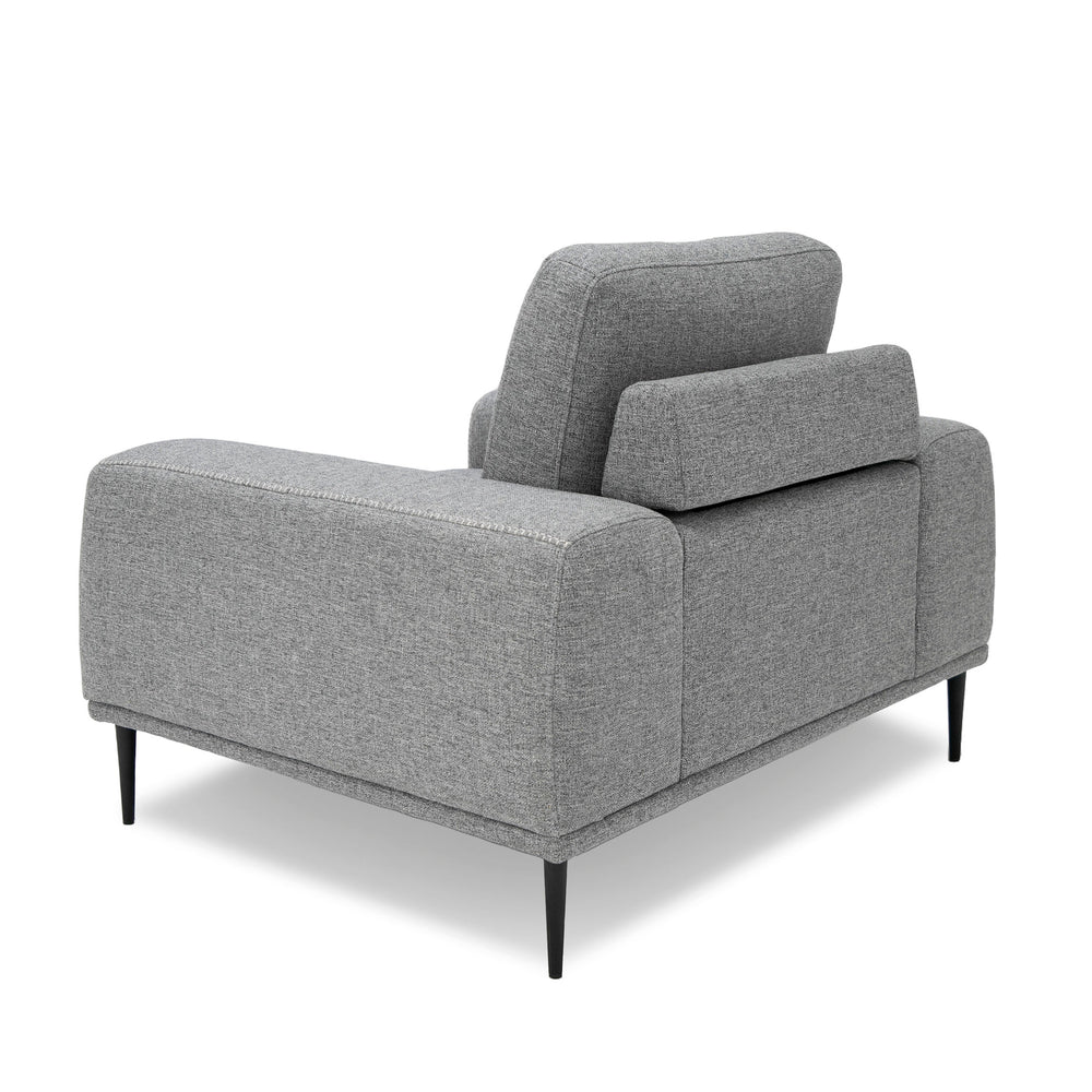 Fonda - Modern Grey Fabric Chair - View 2