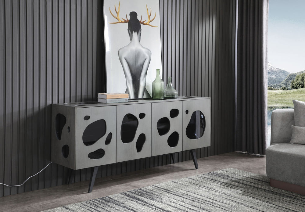 Fontana - Modern Grey Buffet - View 2